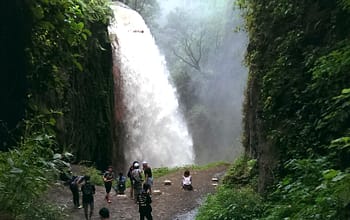 Belawan waterfall from ijen crater